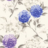 Ginger tapetti hortensia, violetti/sininen