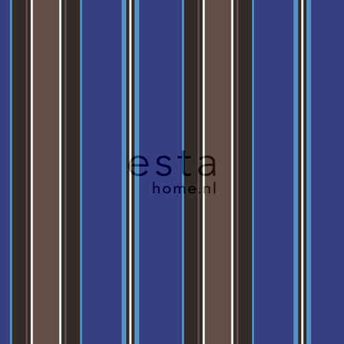 Stripes XL sini-ruskea raitatapetti