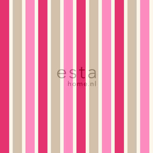 Stripes XL pinkki-beige raitatapetti