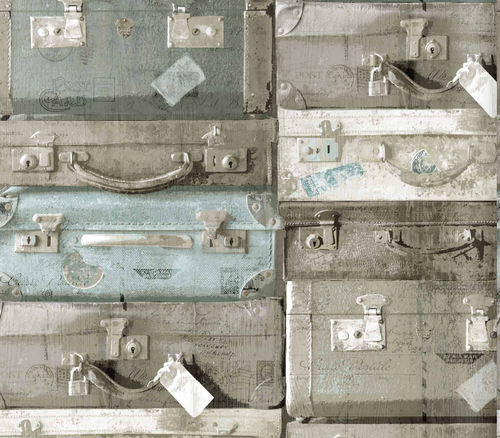 Vintage Rules Vintage matkalaukut sinivihreä / ruskea