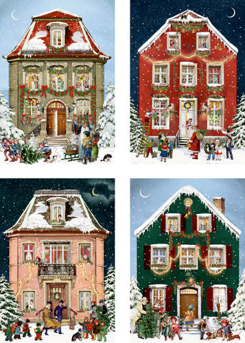 Minijoulukalenterikortit, Victorian Christmas Houses, lajitelma
