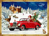 Joulukalenteri Joulupukin auto A4