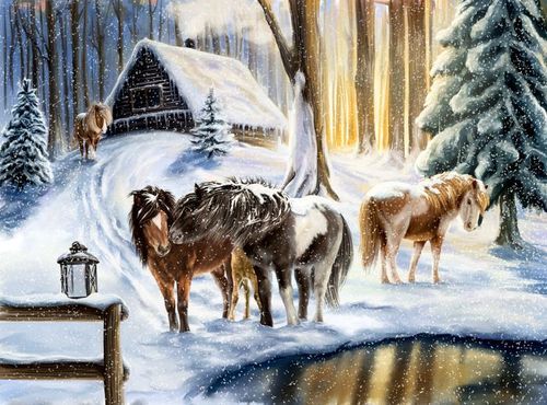 Joulukalenteri 'Winter Horses' TUOTE LOPPU VALMISTAJALTA. Korvaava: 95553