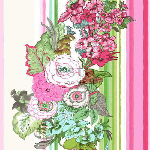 Pretty Nostalgic tapetti Vintage Flowers pinkki
